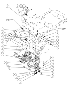 Drive Assembly Diagram and Parts List for Z-FORCE44 17AH3AGL-17AH3AGL709-17AH3AGL710 Cub Cadet Lawn Tractor